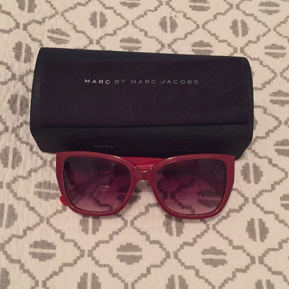 Marc by Marc Jacobs red resin sunglasses